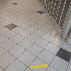 US Post Office - Coronavirus social distance markers.