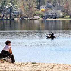 Mascuppic Lake - Need to be a resident and have a hang tag beach pass. Others are ticketed and removed.