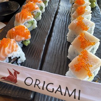 Origami - Salmon and Hamachi rolls - Sushi Bars Near Me - San Ramon, California