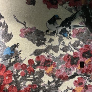 Palette Dim Sum & Seafood - Beautiful bathroom wall - Chinese Near Me - Tustin, California