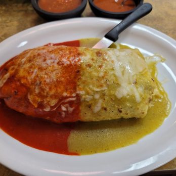Casa Taquito - Garbage Burrito, Christmas style...... (red & green sauce) - Mexican Near Me - Corona, California