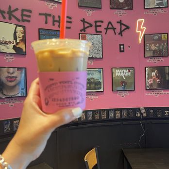 Melted Vinyl Coffee - Iced vanilla latte with oat milk - Coffee & Tea Near Me - Brea, California