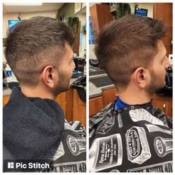 Studio 17 Mens Salon- Stephanie Cox - Side view. Wella permanent hair color. 5n