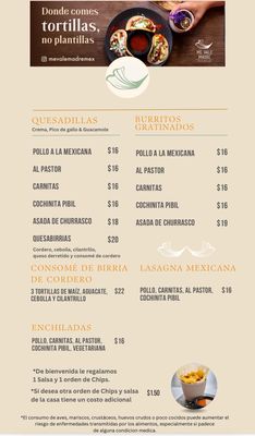 Menu photo 2 Me Vale Madre San Juan, PR Menu photo 2 Me Vale Madre San Juan, PR