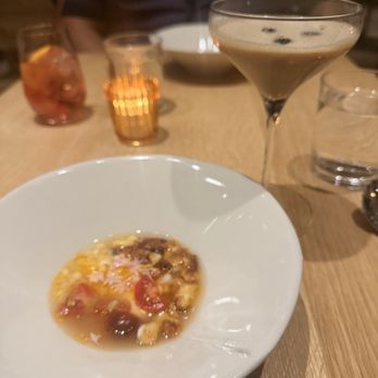 Twelve - Corn soup appetizer and espresso martini - New American Near Me - Portland, Maine Twelve - Corn soup appetizer and espresso martini - New American Near Me - Portland, Maine