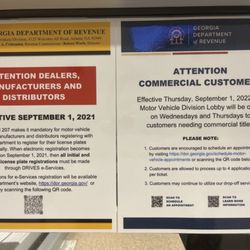 Georgia Department of Revenue - Motor Vehicle Division - Notices...