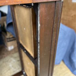 PODS Moving & Storage - Mold mildew on the wood entry table