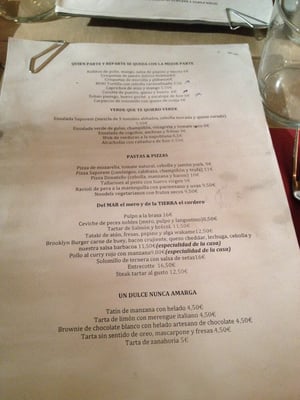 Menu photo 2 Saporem Madrid, M