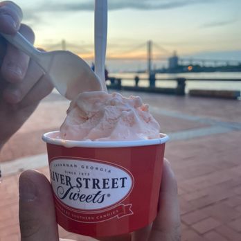 River Street Sweets - Peach ice cream - Candy Stores Near Me - Savannah, Georgia River Street Sweets - Peach ice cream - Candy Stores Near Me - Savannah, Georgia