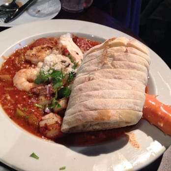 Toomey's - Seafood jambalaya. Look at that crab leg and all those scallops! - New American Near Me - Mammoth Lakes, California Toomey's - Seafood jambalaya. Look at that crab leg and all those scallops! - New American Near Me - Mammoth Lakes, California