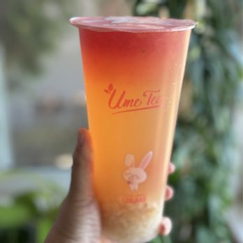 Ume Tea - Lychee Watermelon Green Tea - Bubble Tea Near Me - San Jose, California