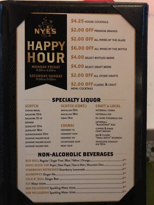 Menu photo 7 Nye's Minneapolis, MN