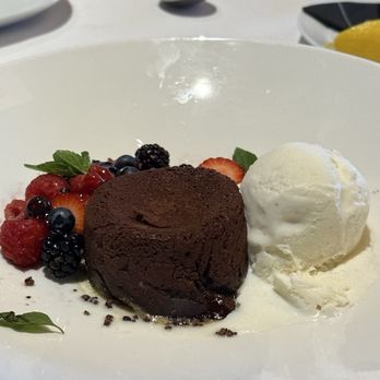 Eddie V's Prime Seafood - Warm Belgian Chocolate Cake - Seafood Near Me - Plano, Texas Eddie V's Prime Seafood - Warm Belgian Chocolate Cake - Seafood Near Me - Plano, Texas