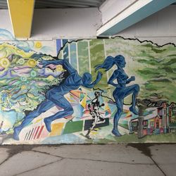 Light Your path Mural at Buck Creek Trailhead - Get moving!