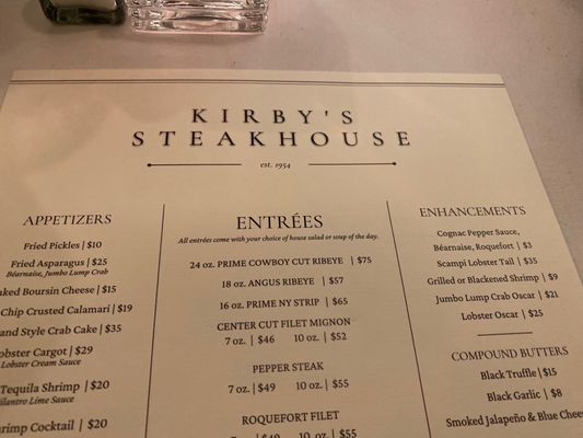 Menu photo 5 Kirby's Steakhouse Southlake, TX Menu photo 5 Kirby's Steakhouse Southlake, TX