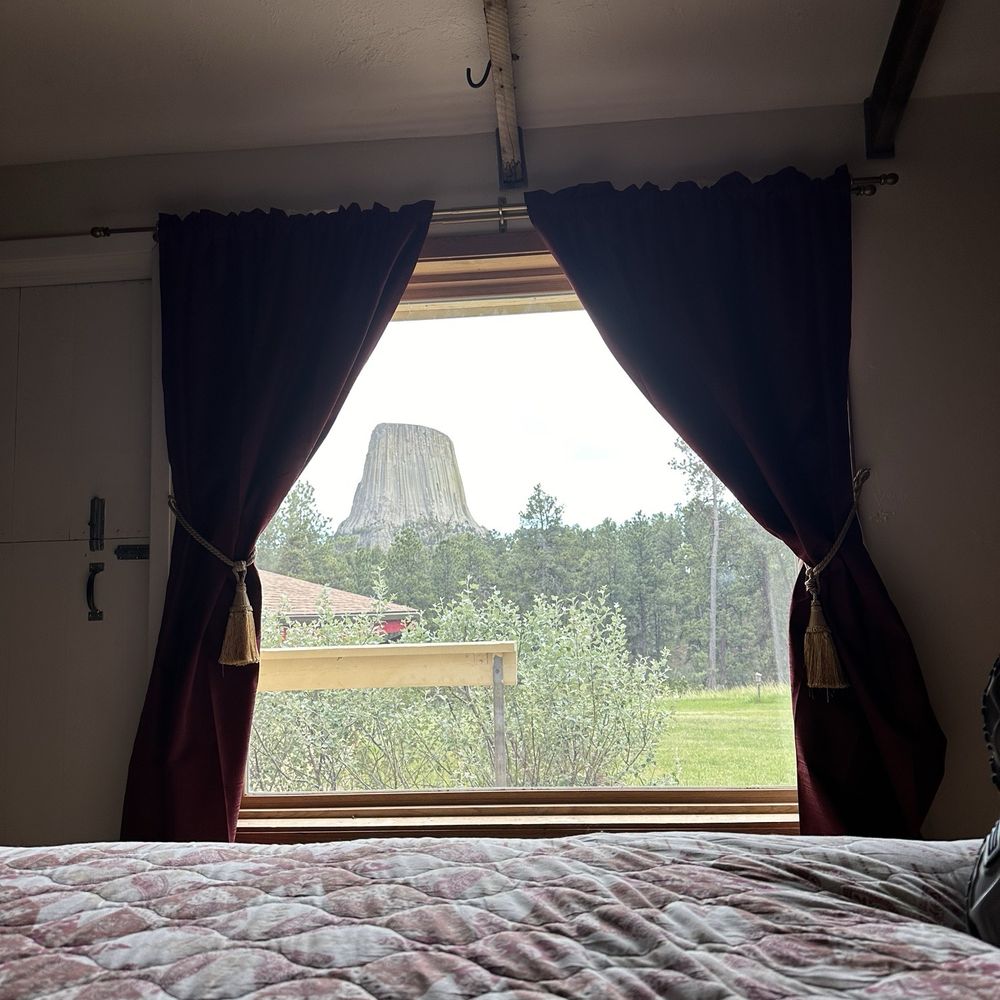 Devils Tower Lodge - View from Windows bedroom - Hotels Near Me - Devils Tower, Wyoming