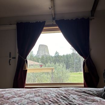 Devils Tower Lodge - View from Windows bedroom - Hotels Near Me - Devils Tower, Wyoming