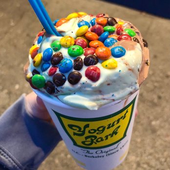 Yogurt Park - small (actually huge) mint & chocolate + mini m&m's - Ice Cream & Frozen Yogurt Near Me - Berkeley, California Yogurt Park - small (actually huge) mint & chocolate + mini m&m's - Ice Cream & Frozen Yogurt Near Me - Berkeley, California