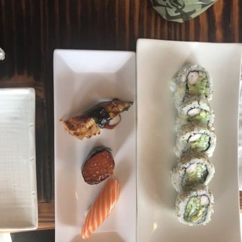 Sushi Wabi - California Roll, assorted nigiri, green tea - Japanese Near Me - Houston, Texas Sushi Wabi - California Roll, assorted nigiri, green tea - Japanese Near Me - Houston, Texas