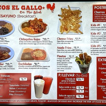 Tacos El Gallo - Menu Board (1 of 3) - Mexican Near Me - Mission, Kansas Tacos El Gallo - Menu Board (1 of 3) - Mexican Near Me - Mission, Kansas