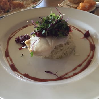 Chart House - Halibut with creamy Gorgonzola Risotto. A perfect pairing! - Seafood Near Me - Stateline, Nevada