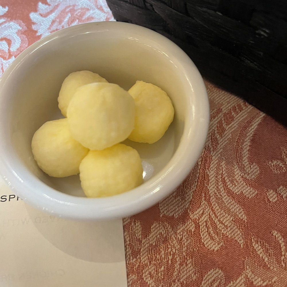 Roghani’s Restaurant - Butter balls to go with complimentary bread. - Italian Near Me - Eagle, Idaho Roghani’s Restaurant - Butter balls to go with complimentary bread. - Italian Near Me - Eagle, Idaho