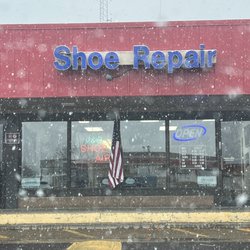 J & B Boot & Shoe Repair - It's a cold snowy day and Tim is open for business.