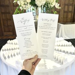 Toluka Paperie + Gifts - Day-of event details to coordinate with your wedding or event theme or style. Signage, favors, custom napkins, menus, programs, etc!