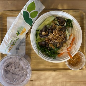 ItsAWrap Vietnamese Eatery - Lemongrass beef rice bowl with taro milk tea - Vietnamese Near Me - Morrisville, North Carolina ItsAWrap Vietnamese Eatery - Lemongrass beef rice bowl with taro milk tea - Vietnamese Near Me - Morrisville, North Carolina