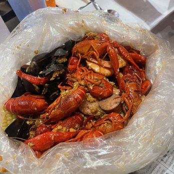 Destination Seafood House - AYCE seafood boil. tier 1 - $39.99 (shrimp, crawfish, black mussels + sausage and corn) . Unlimited sides - Seafood Near Me - Westminster, California Destination Seafood House - AYCE seafood boil. tier 1 - $39.99 (shrimp, crawfish, black mussels + sausage and corn) . Unlimited sides - Seafood Near Me - Westminster, California