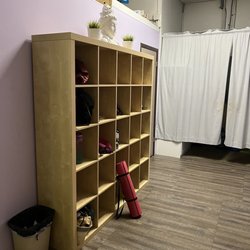 Hot Yoga and Wellness Center - Cubbies to hold your gear when you are in class