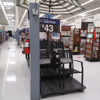 Walmart Supercenter - empty chairs under an umbrella - Department Stores Near Me - Enid, Oklahoma Walmart Supercenter - empty chairs under an umbrella - Department Stores Near Me - Enid, Oklahoma