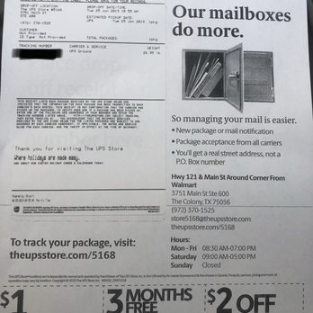 The UPS Store - This UPS Store wanted to charge $1 for tape on a label. Not the store that gave me this receipt. - Shipping Centers Near Me - Carrollton, Texas