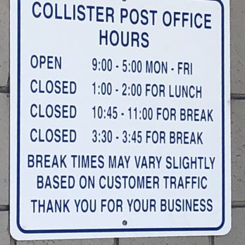 US Post Office - They don't post their break hours online! - Post Offices Near Me - Boise, Idaho US Post Office - They don't post their break hours online! - Post Offices Near Me - Boise, Idaho