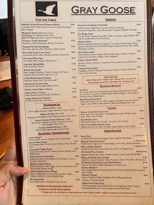 Menu photo 1 The Gray Goose Southport, CT Menu photo 1 The Gray Goose Southport, CT