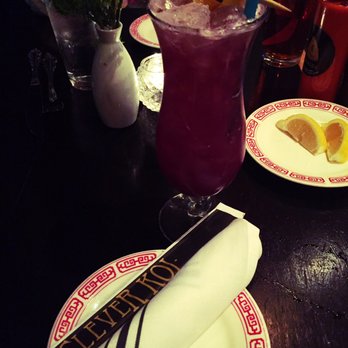 The Clever Koi - A tall Singapore Sling - Asian Fusion Near Me - Phoenix, Arizona