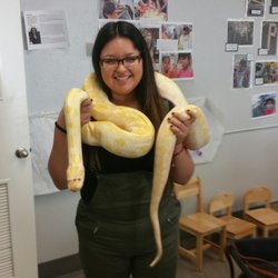 Clever Endeavors Early Care & Education - Ms. Stephanie and a friend from our visit with the Lizard Wizard.