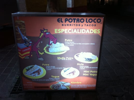 Menu photo 2 El Potro Loco Guanajuato, GUA