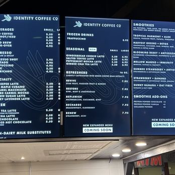 Identity Coffee - Menu - Coffee & Tea Near Me - Meredith, New Hampshire