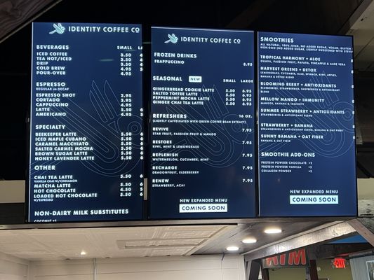 Menu photo 1 Identity Coffee Meredith, NH