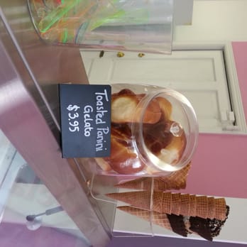 Sweetaly - Pick your flavor, Francesco puts it into the panini, toasts it, and TADA - hot on the outside, cold on the inside. ;) - Gelato Near Me - Holladay, Utah