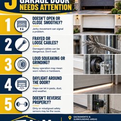 A&M Garage Door & Gate Service - 5 warning signs your garage door needs repair! Same-day service in Sacramento. Call A&M at (279) 900-6320!