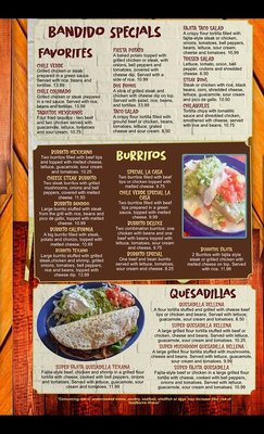 Menu photo 2 El Bandido Newport, TN Menu photo 2 El Bandido Newport, TN