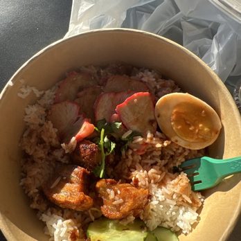 Sweet Rice - Khao moo dang- moo grob - Thai Near Me - Dallas, Texas Sweet Rice - Khao moo dang- moo grob - Thai Near Me - Dallas, Texas