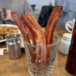 Maple bourbon candied bacon