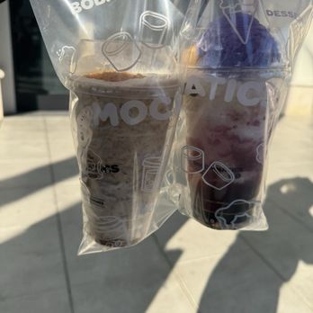 Mochinatics - Chocolate butter bacon cheesecake blend and halo halo overload - Desserts Near Me - Chula Vista, California