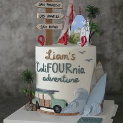 Travel theme Birthday Cake