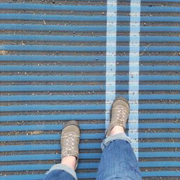 a mat to make it easier to push a wheelchair or for those with walking difficulties to walk to the beach.