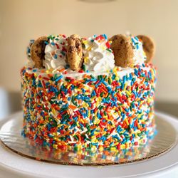 B's Ice Cream - Our Super Sprinkle Cake! This one is with Primary Color Sprinkles
