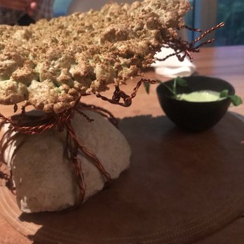 Elcielo - Yuca bread and cilantro garlic sauce, SO GOOD - Colombian Near Me - Miami, Florida